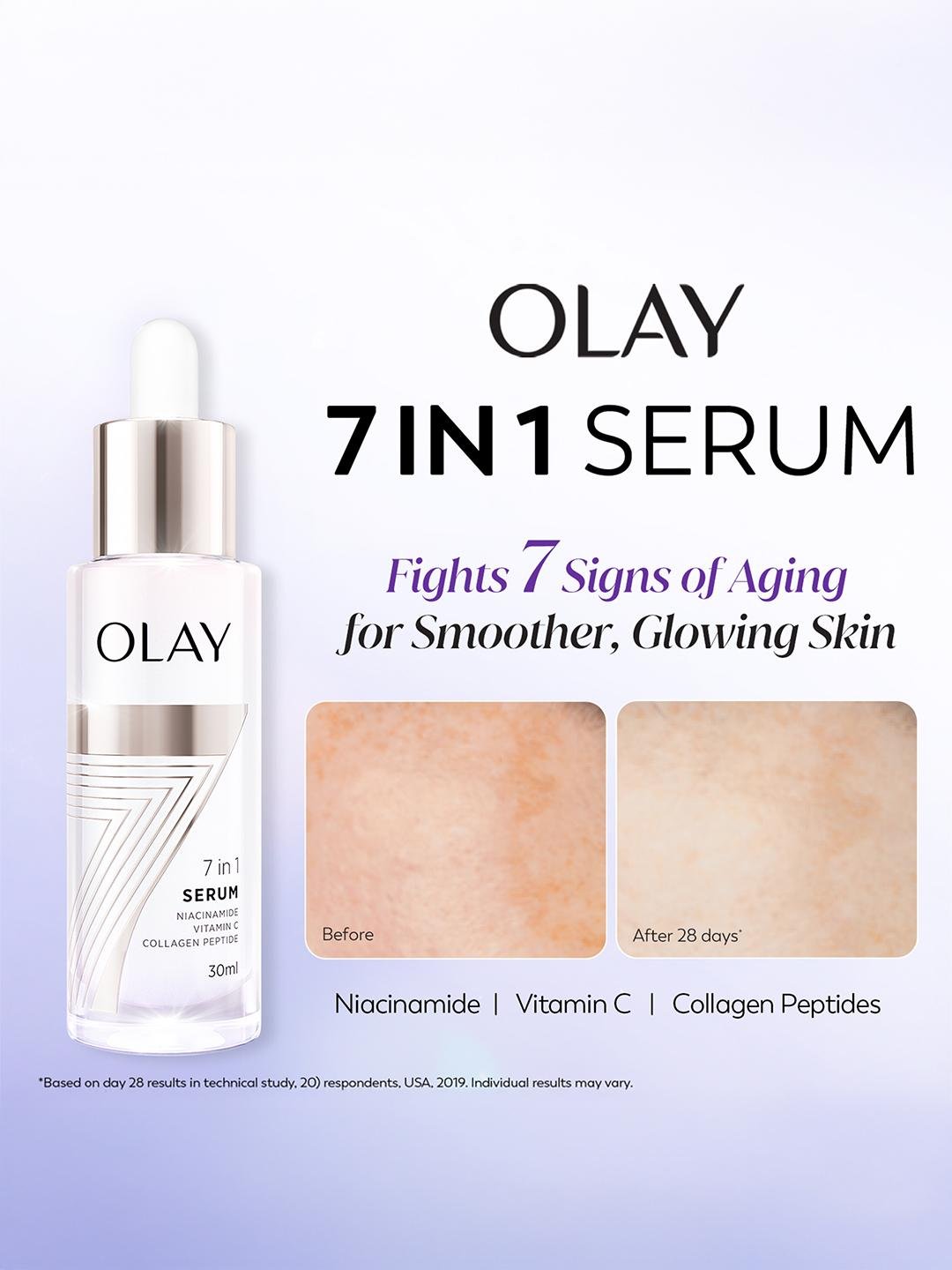 Buy Olay 7in1 Face Serum With Niacinamide Vit C & Collagen Peptide To Fight Ageing   30ml -  - Personal Care for Women