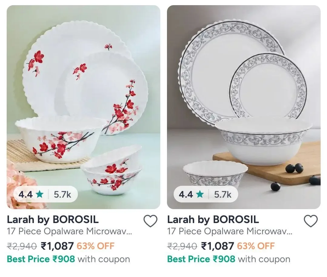 Myntra | 💥Larah By Borosil Dinner Set