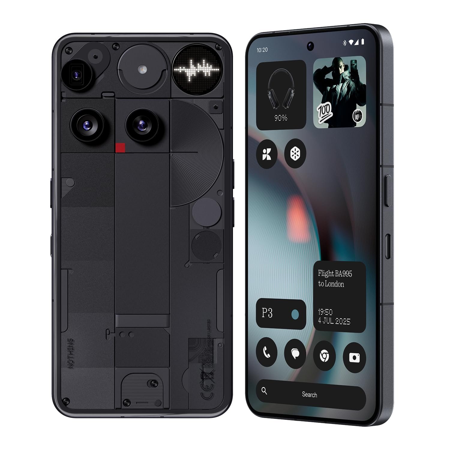 Nothing Phone (3), Black (16GB, 512 GB) | Snapdragon 8s Gen 4 | 50MP + 50MP + 50MP Rear Camera | 1.5K+ 120Hz AMOLED Flexible LTPS Display