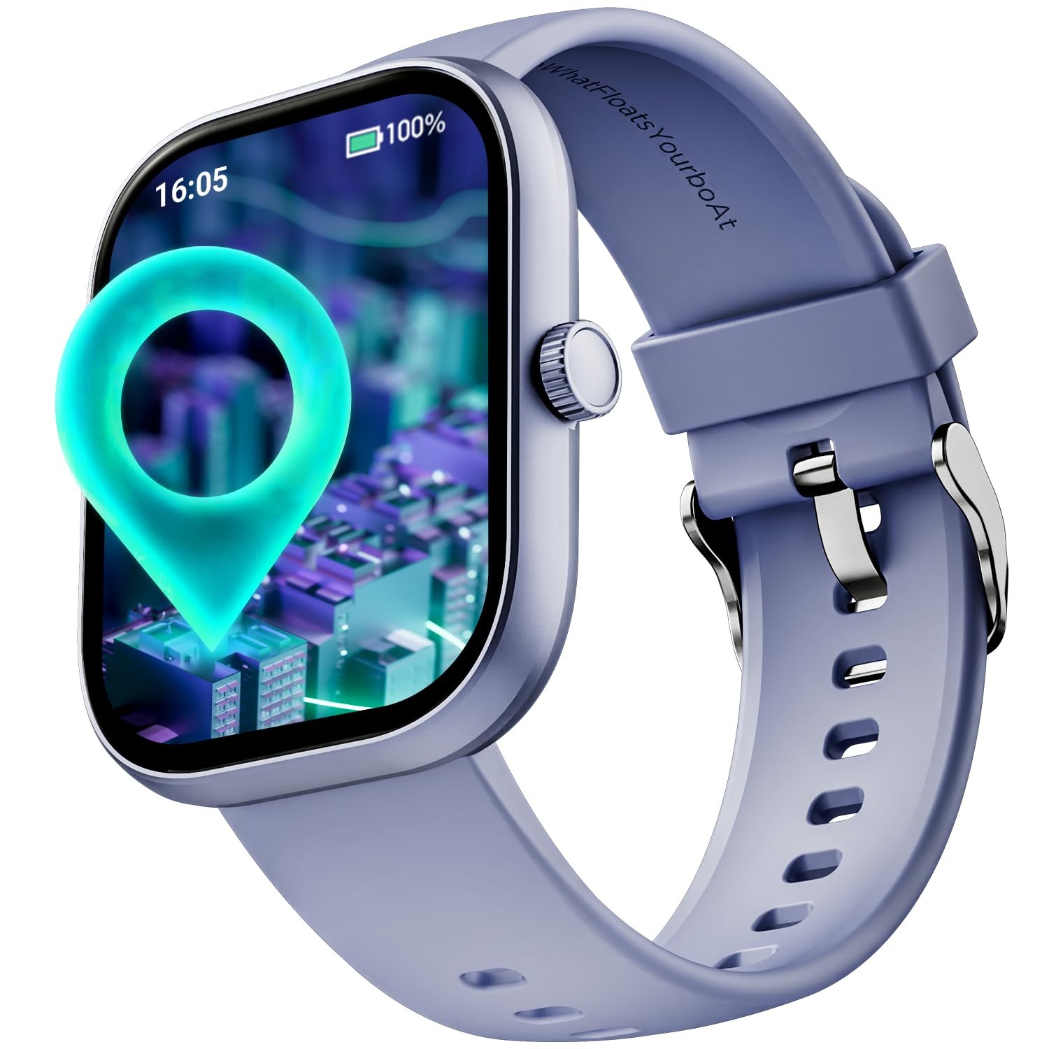 boAt Wave Sigma 3 w/Turn-by-Turn Navigation, 2.01" (5.1 cm) HD Display, Bluetooth Calling, Crest+ OS, QR Tray, Watch Face Studio, Coins, Emergency SOS Smart Watch for Men & Women(Sapphire Bree