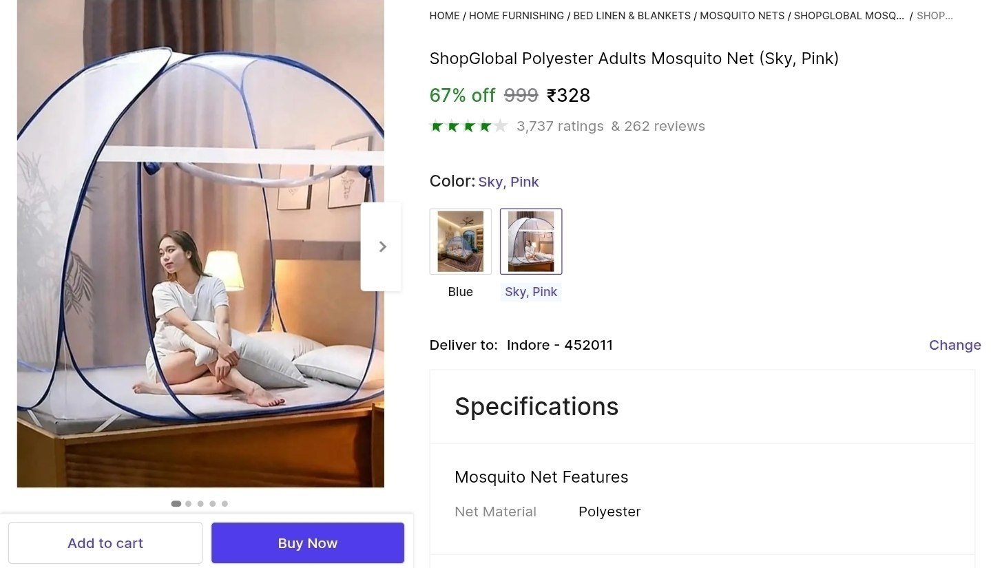 shopglobal polyester adults mosquito net