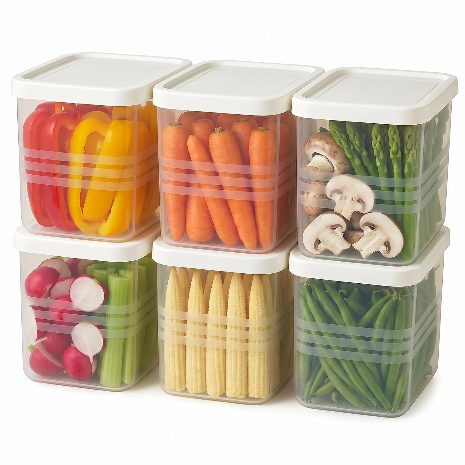 Fridge Storage Box 1200 ml Freezer & Refrigerator Organizer Container Kitchen Storage Container Kitchen Accessories Item for Home Food Storage Box, Plastic, White (Pack of 1 Piece)