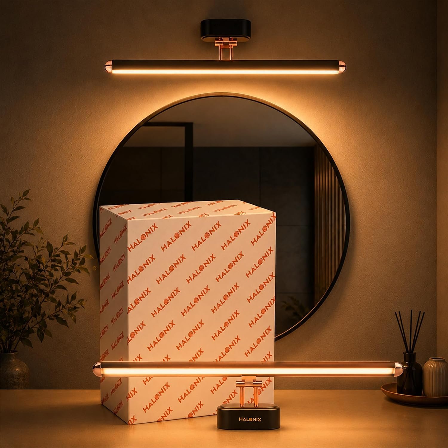 Halonix Signia 6W 3-in-1 Color Changing Mirror Light/Picture Light | Adjustable Color (Warm White, Natural White & Cool White) | Vanity Light | Decorative Mirror Light for Bathroom, Dressing Area 