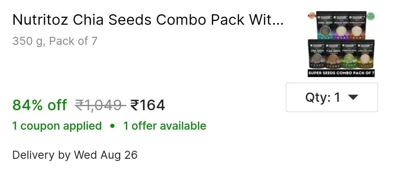 nutritoz chia seeds combo pack 7 other weight loss omega 3 50g each