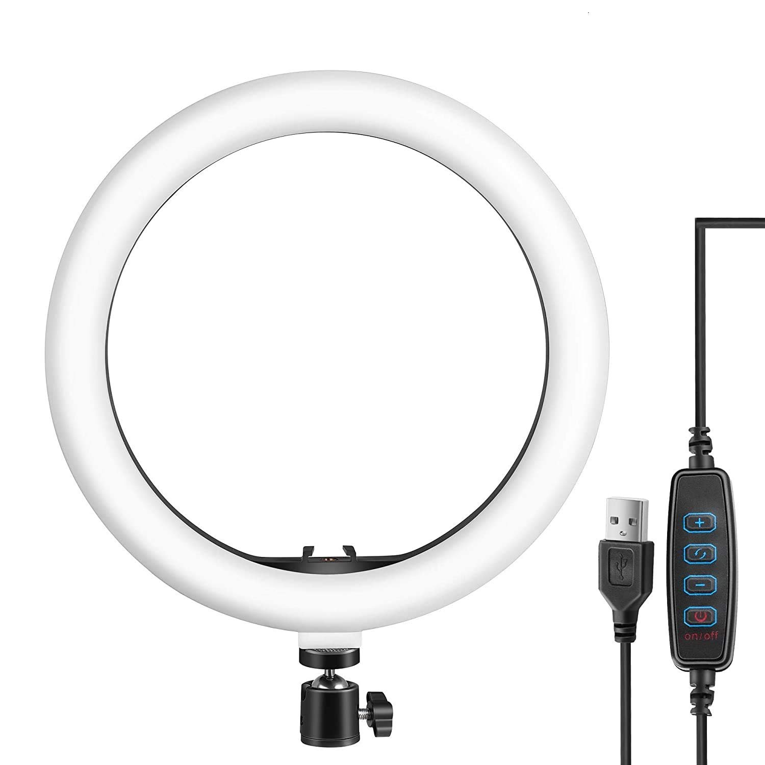 Tygot 10" Portable LED Ring Light with 3 Color Modes Dimmable Lighting | for YouTube | Photo-Shoot | Video Shoot | Live Stream | Makeup & Vlogging | Compatible with iPhone/Android Phones &