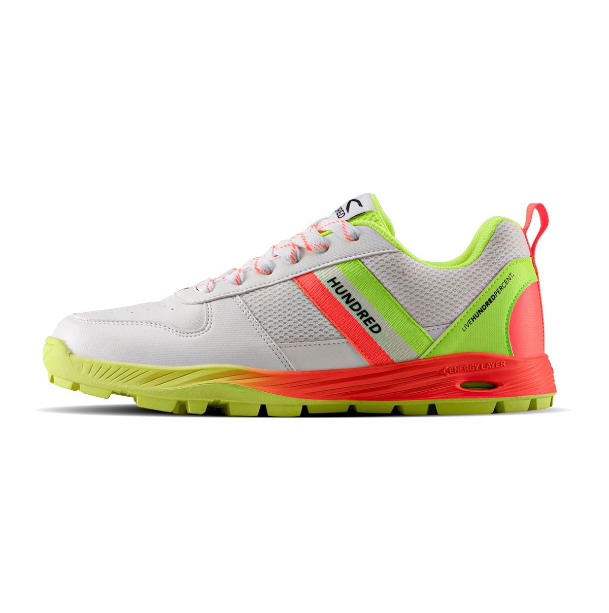 Hundred PitchStrike Cricket Shoes | Multi-Surface Grip with TerraSpike Outsole | Energy Layer Midsole for Cushioning and Support | Lightweight, Breathable | Ideal for Turf, Ground & Hard Surfaces