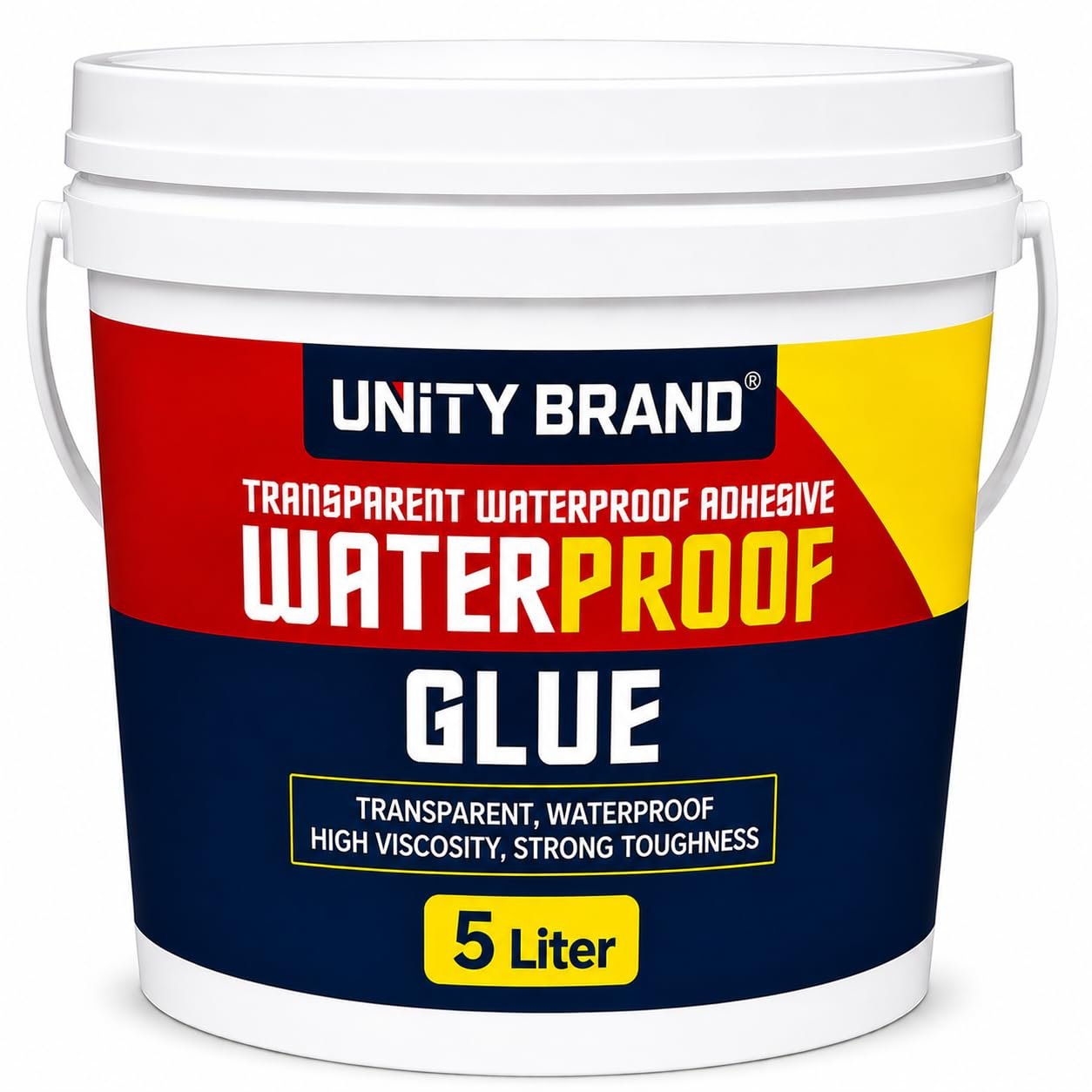 UB Unity Brand Transparent Waterproof Glue for Leakage, Epoxy Resin for Flooring, Crack Seal Agent Waterproofing for Roof Leakage Solution Indoor Outdoor Waterproof Adhesive Sealan (5 kg Glue)