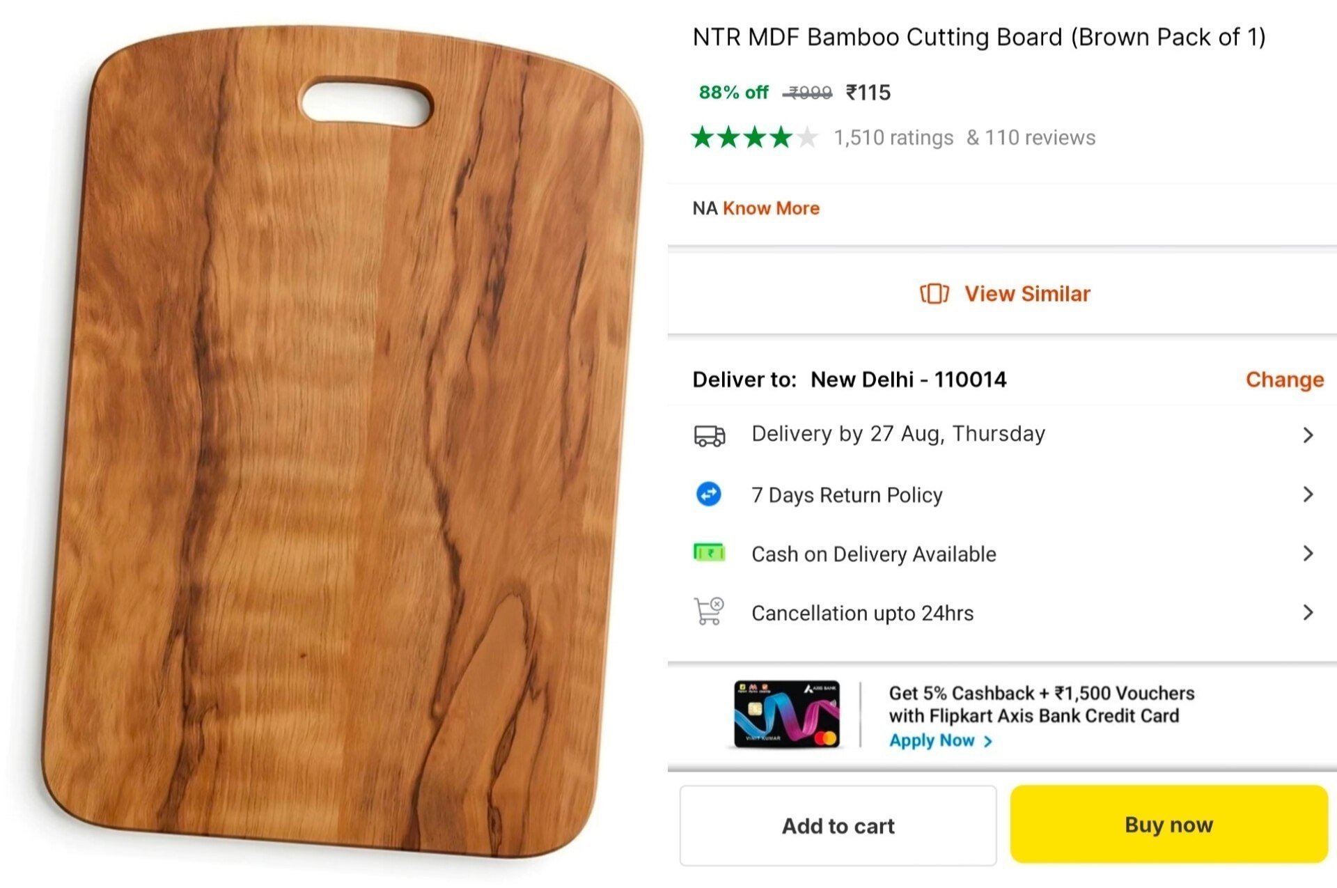 ntr mdf bamboo cutting board