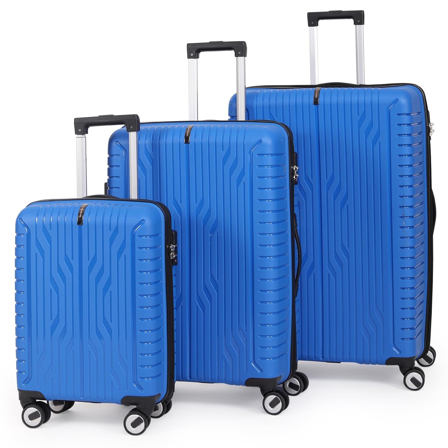 GAMME Transform Polypropylene Hard Side 20 INC/26 INC/30 INC Luggage Set (DRK RED) (Blue)