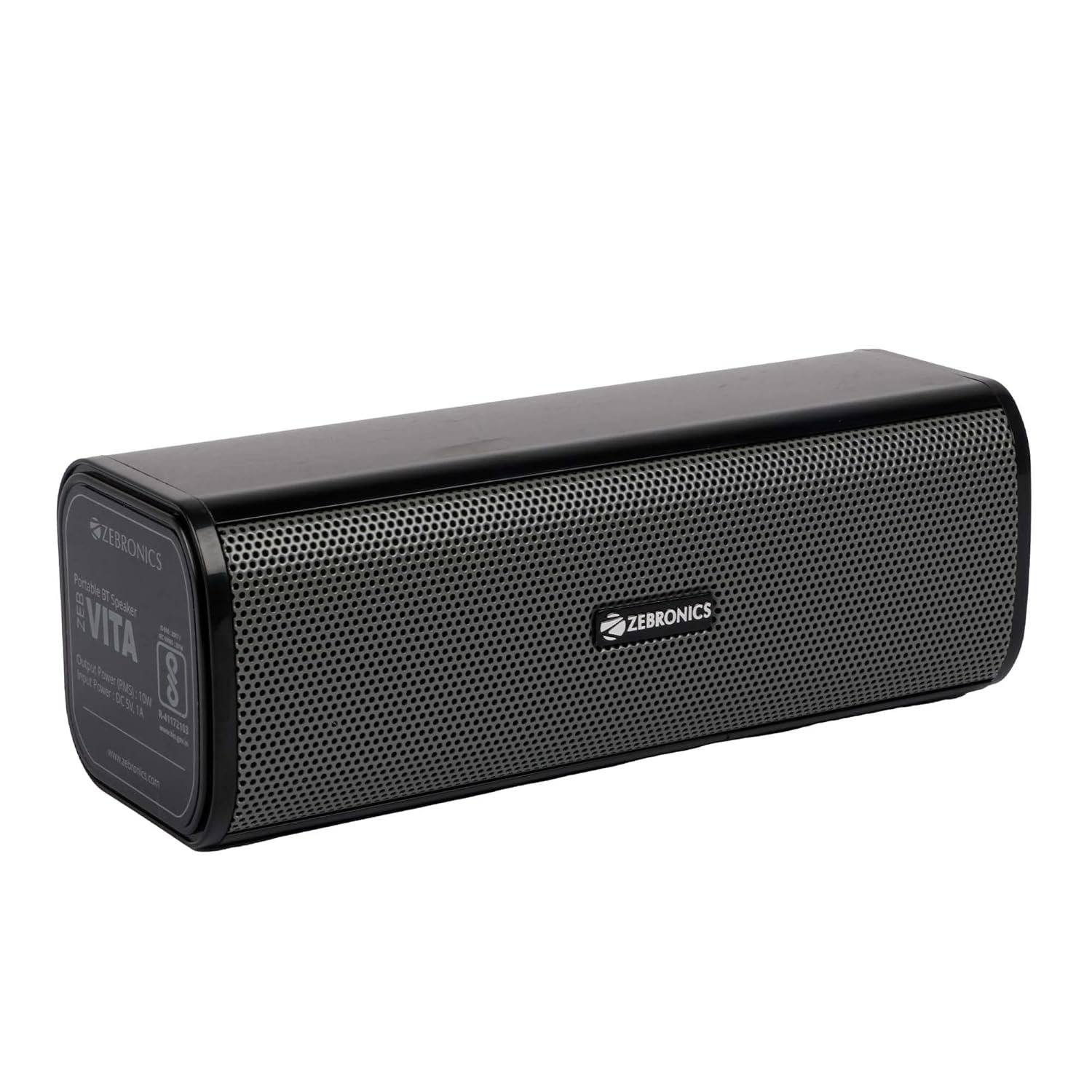 ZEBRONICS Zeb-VITA Wireless Bluetooth 10W Portable Bar Speaker with Supporting USB,Playback time 5 Hours SD Card, AUX, TWS & Call Function. (Grey)