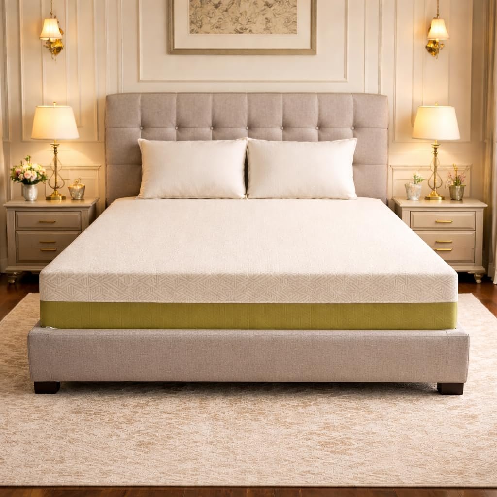 Repose Latexo Natural Latex Mattress | 5 Years Warranty,Double Size Bed, Medium Firm, HR Foam with Latex, 6 Inch (72x48x6 Inchs)
