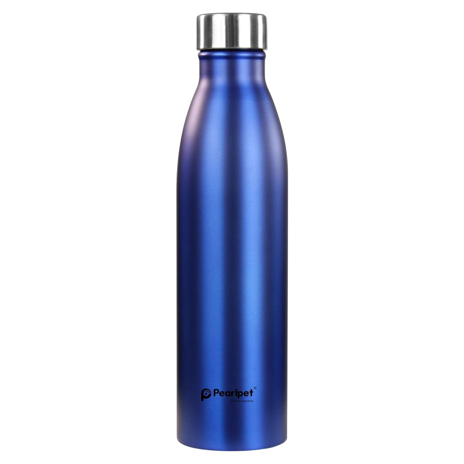 PEARLPET S10 Stainless Steel Single Wall Water Bottle, Light Weighted Leak-Proof Use for Office, School, Outdoor & Gym, 1000ml- Blue
