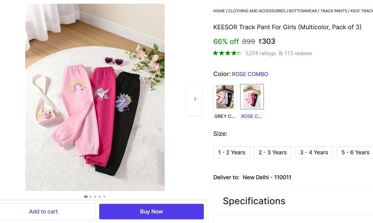 keesor track pant girls
