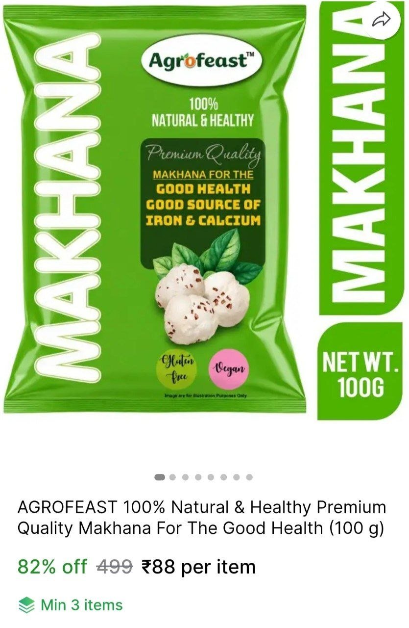 agrofeast 100 natural healthy premium quality makhana good health