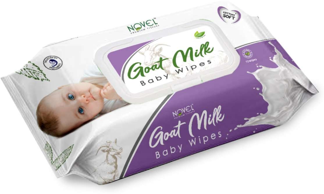 novel goat milk baby wipes 72 s sheet