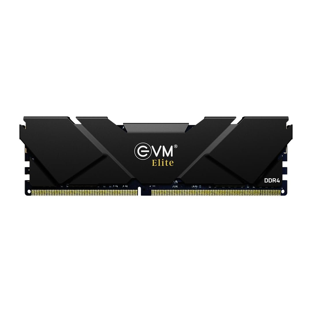 EVM Elite 16GB DDR4 3200MHz Gaming Desktop RAM – Intel XMP & AMD EXPO, Aluminum Heat Sink, CL15, 1.2V Low Voltage, 288-Pin Long-DIMM, 10-Year Warranty (EE16G32DT)