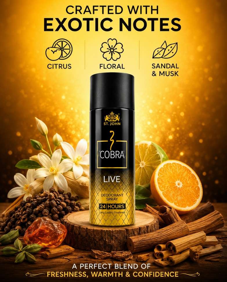 st john cobra live deo long lasting deodorant spray men women