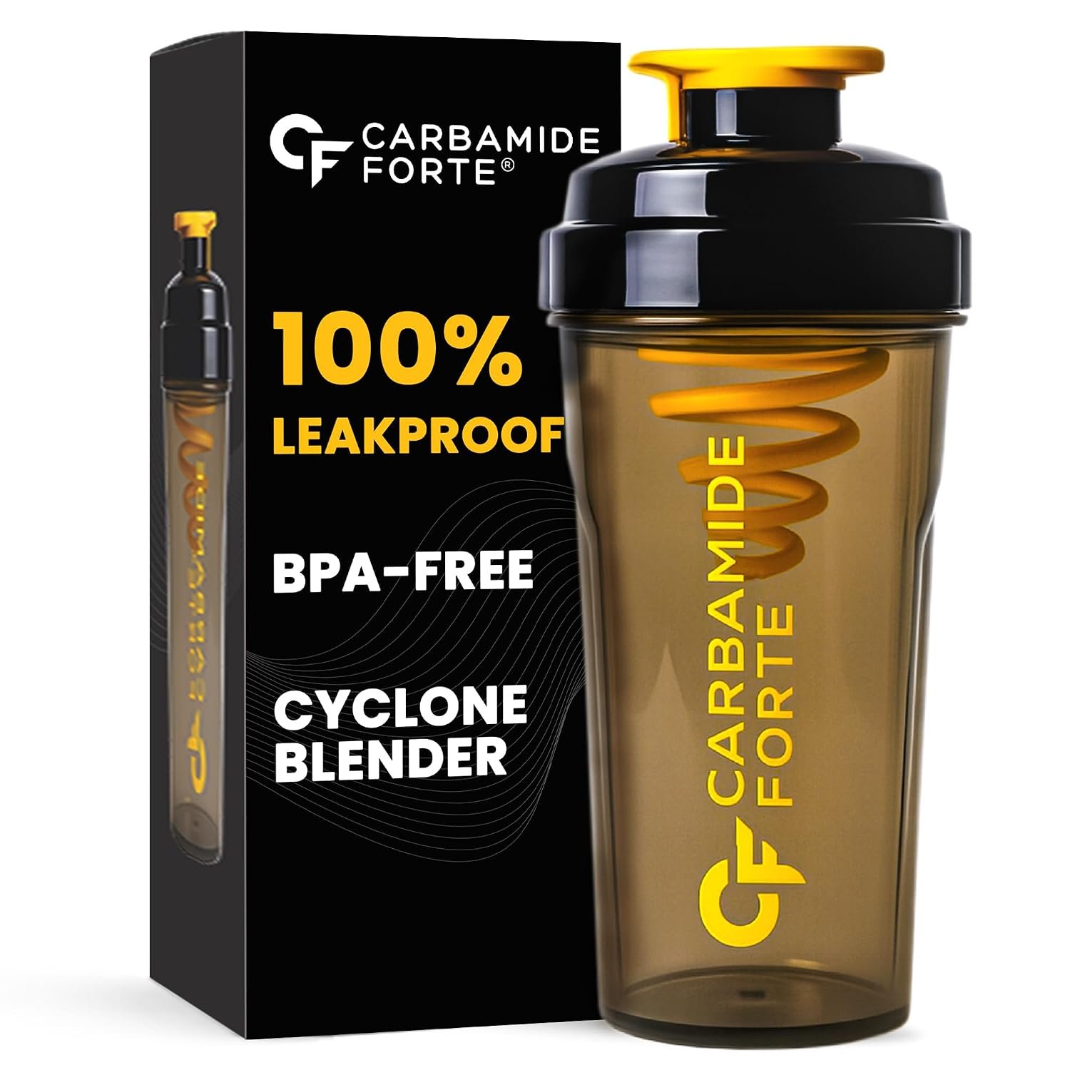 Carbamide Forte Storm Shaker for Gym Bottle 700ml | Protein Shaker Bottle | 100% Leakproof, BPA Free, Durable Gym Shaker 700ml | Cyclone Blender for Smooth Shakes