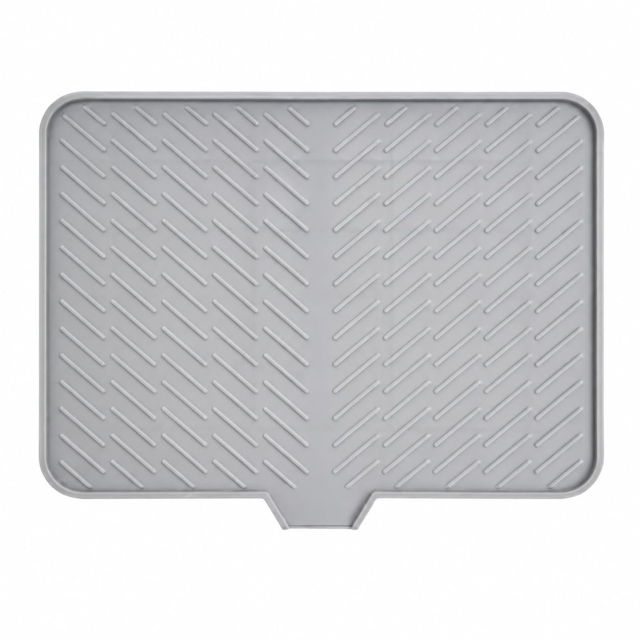 AGILAM- Silicone Dish Drying Mat | Heat Resistant | 22x16 Inch | Grey
