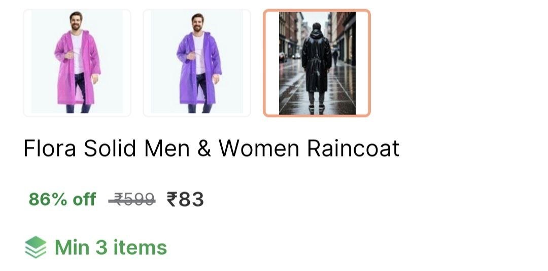 flora solid men women raincoat
