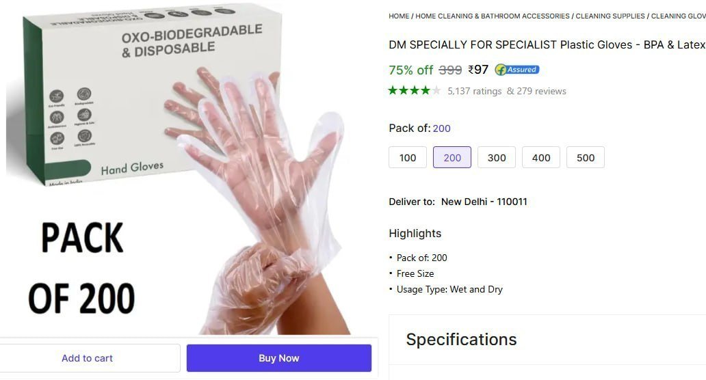 dm specially specialist plastic gloves bpa latex free perfect food handling wet dry disposable glove