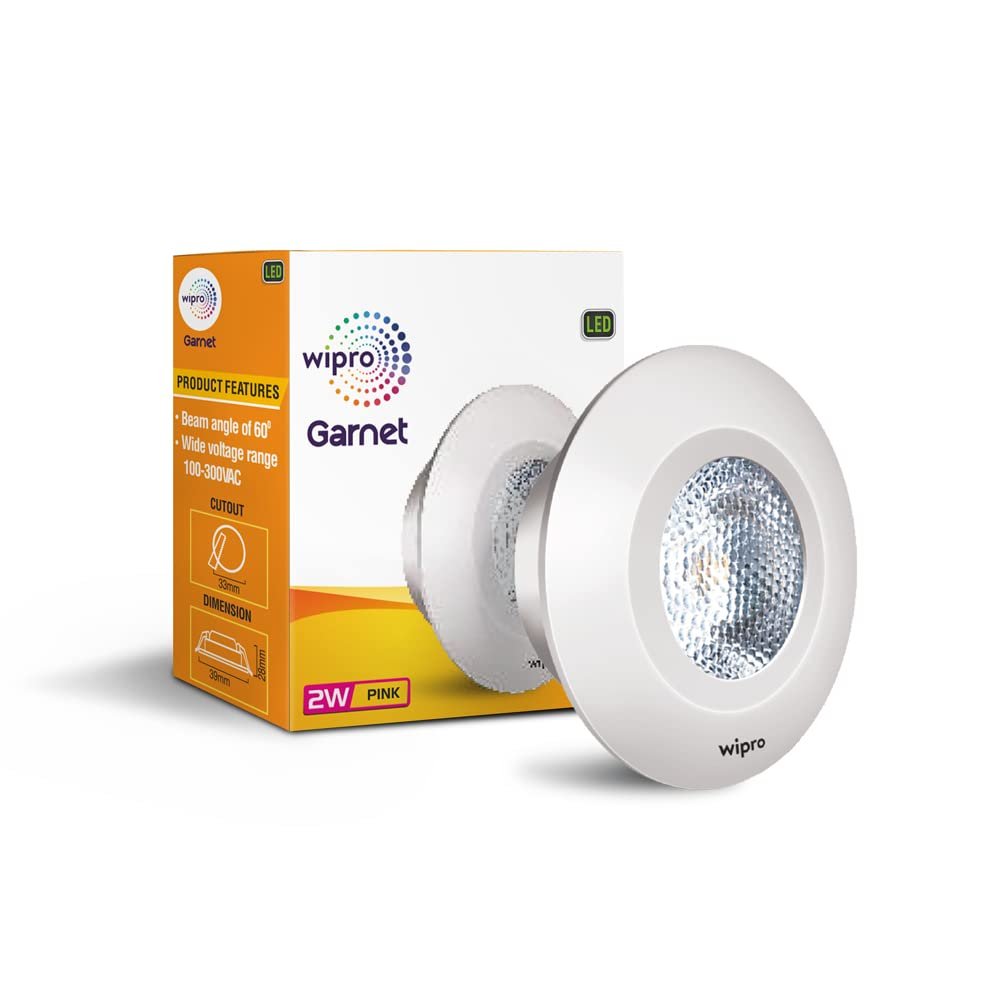 wipro 2w intergrated Spotlight Pink(Pack of 3)