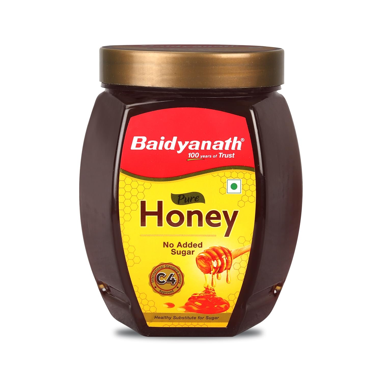 Baidyanath Ayurved Pure Honey - 1KG | C4 Approved - International Standard | 100% Natural with No added Sugar | Rich Source of Anti-Oxident & Natural Immunity Booster