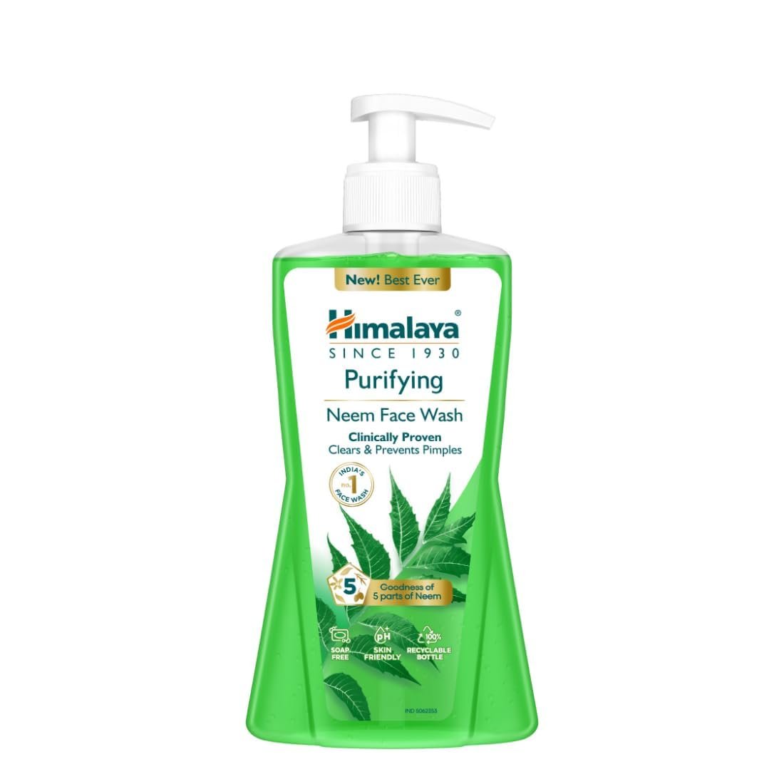 Himalaya Purifying Neem Face Wash | With 5 Parts of Neem & Turmeric | Clears & Prevents Pimples & Acne | Clinically Proven Formula | For Oily & Acne Prone Skin ||For Men and Women| 400