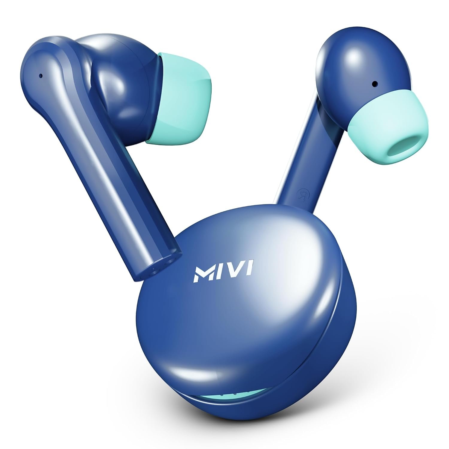 Mivi DuoPods Horizon TWS Earbuds, 60H Playtime, 13mm Bass Drivers, AI-ENC HD Calls, Gaming Mode, Bluetooth 5.3, Type-C Fast Charging, IPX4, Made in India