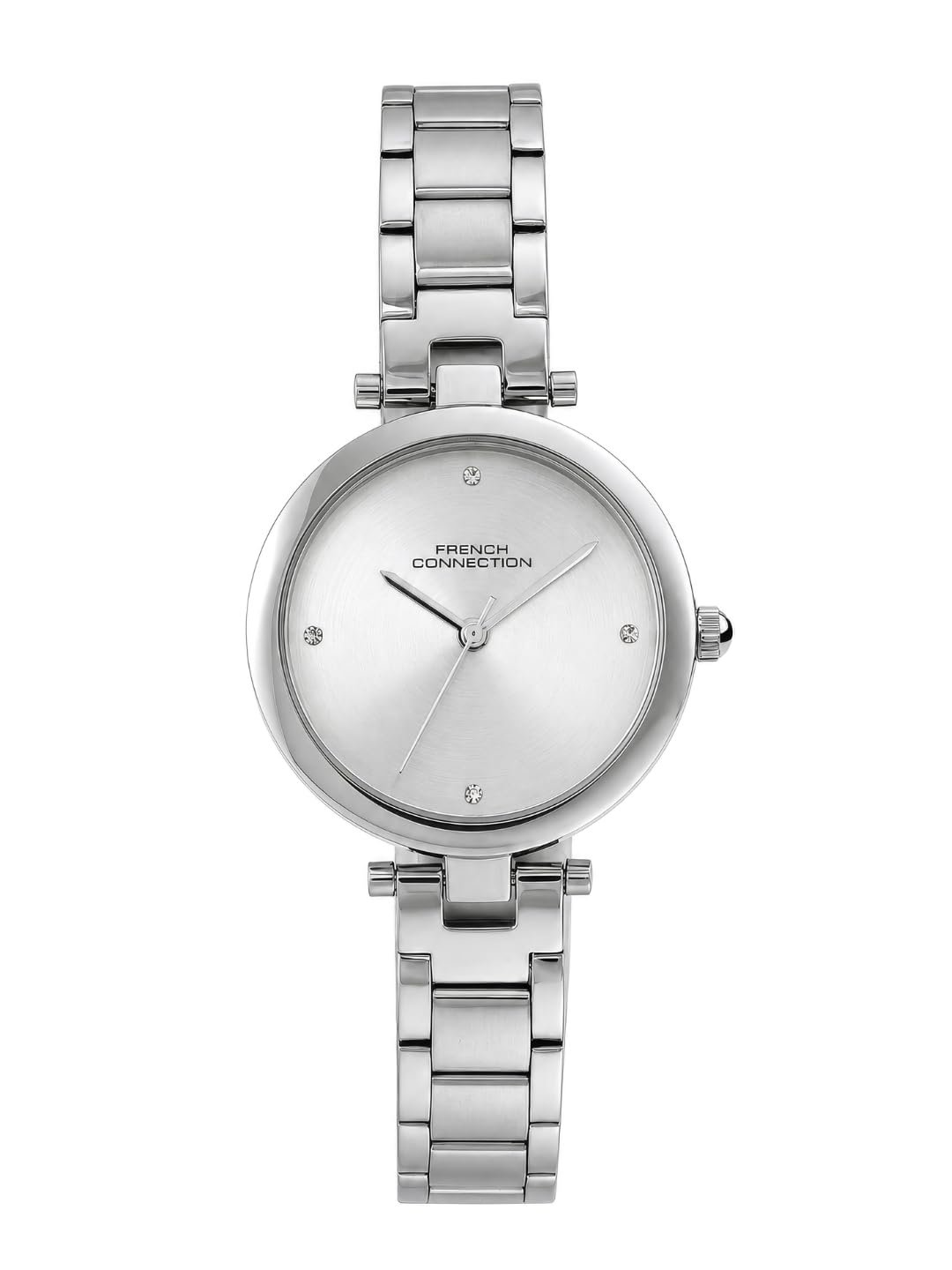 French Connection Silver Sunray Dial, Analog Watch for Women - FCN0166SM
