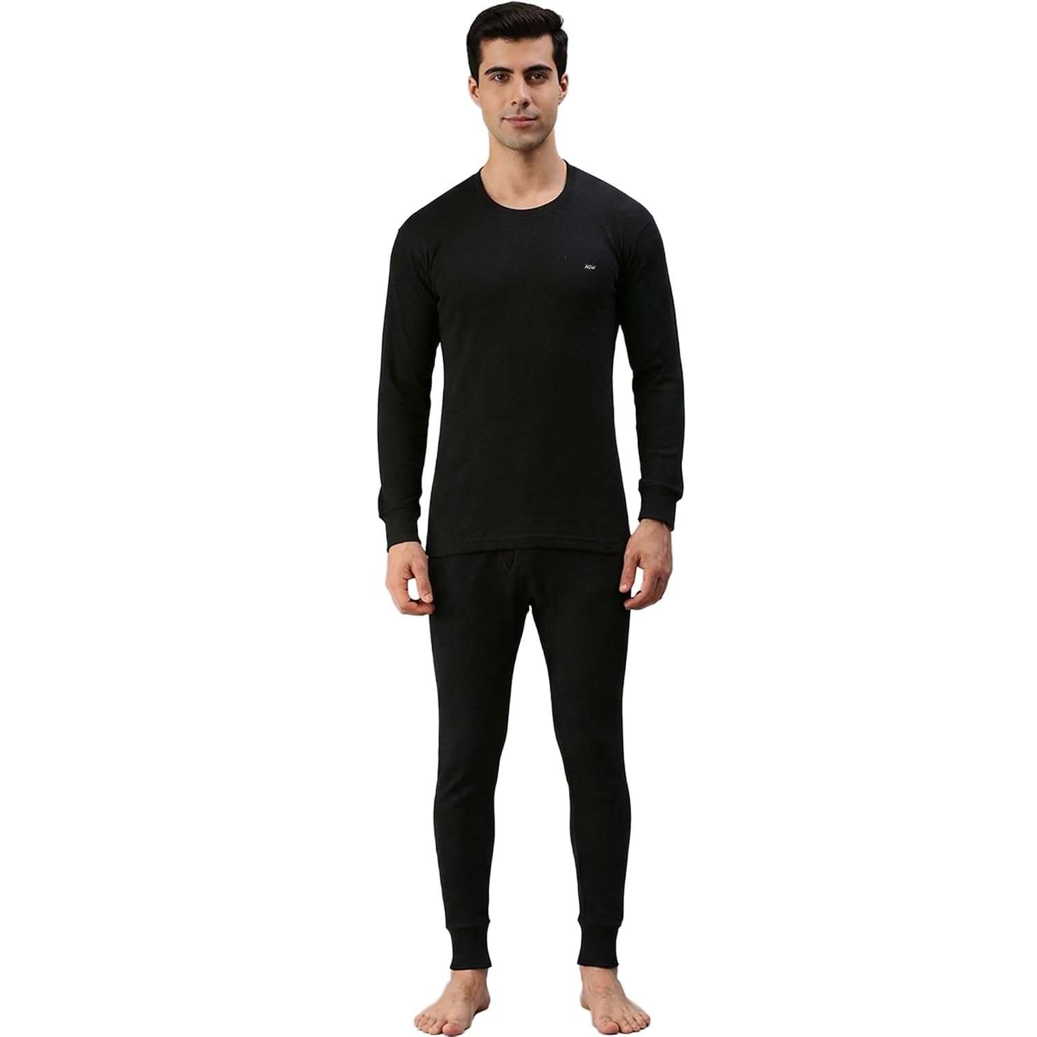 Amul Comfy Men's Parka Round Neck and Trouser Thermal Set