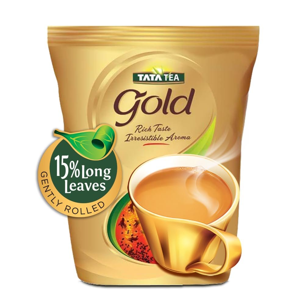 Tata Tea Gold | Assam teas with Gently Rolled Aromatic Long Leaves | Rich & Aromatic Chai | Black Tea | 1 kg