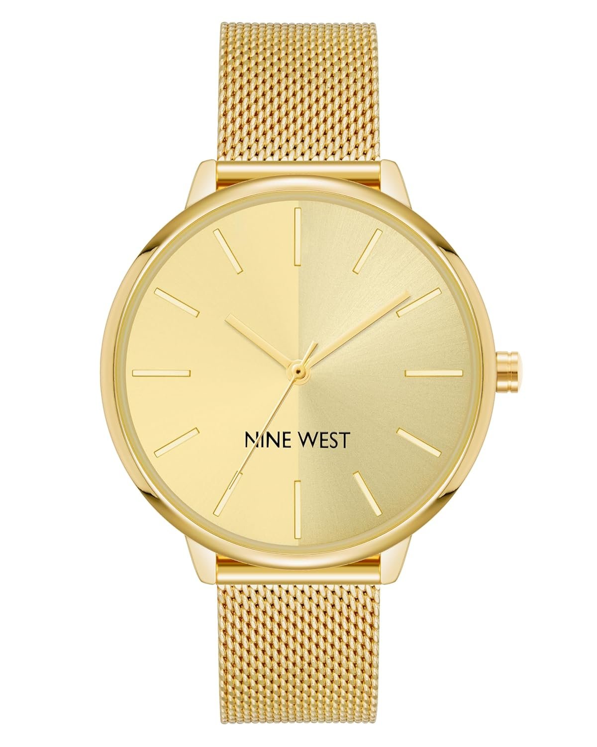 Nine West Women's NW/1981 Sunray Dial Mesh Bracelet Watch