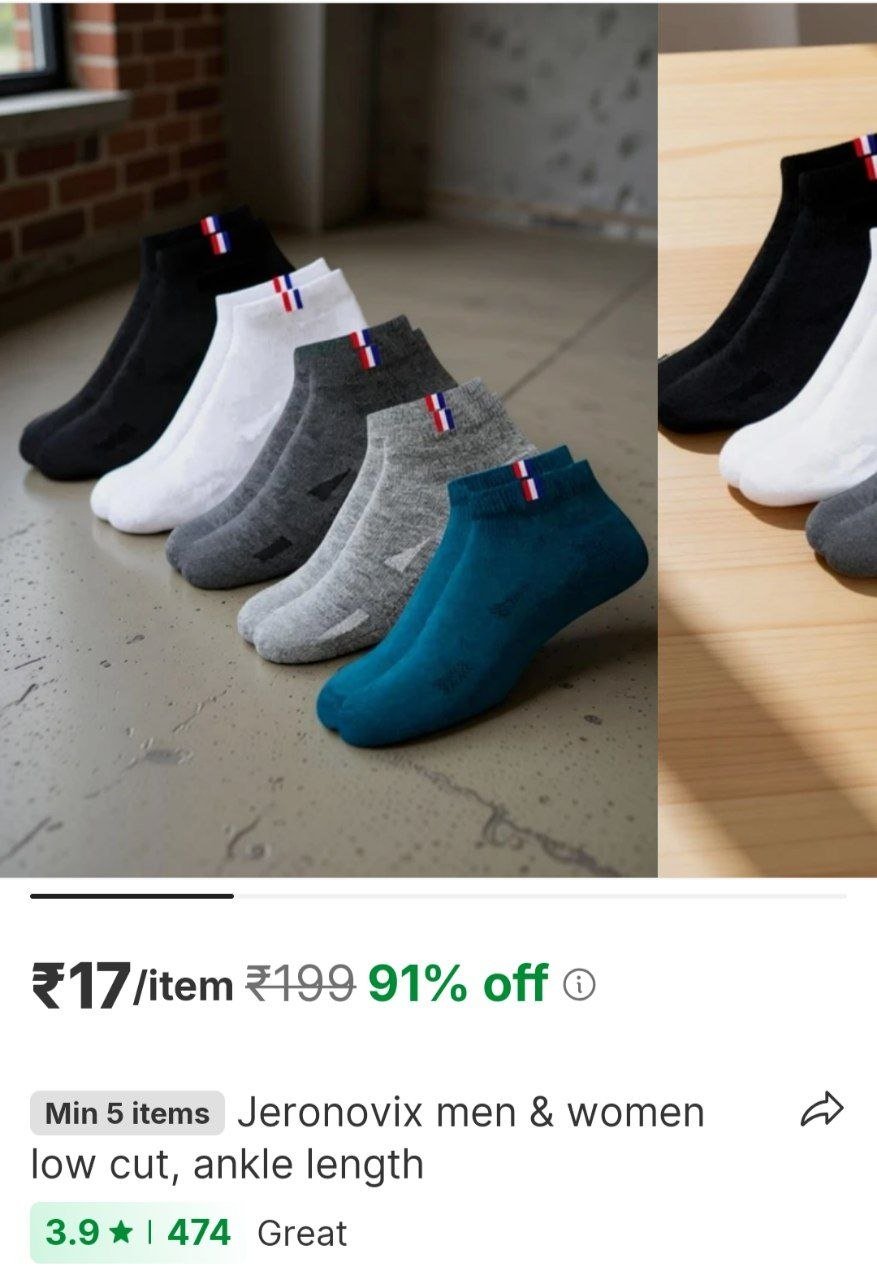 jeronovix men women low cut ankle length