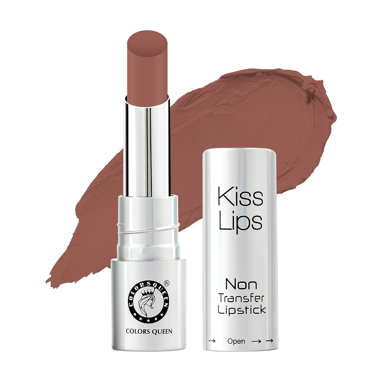 Colors Queen Kiss Lips Matte Lipstick | Smudge Proof & Non Transfer | Creamy Matte Long Stay Lipstick for Women (19 - Nude)