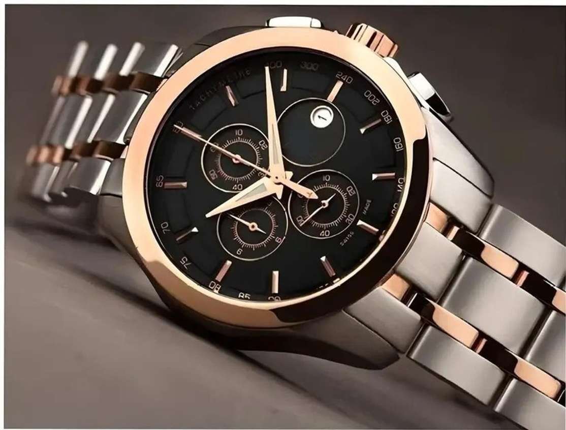 lucifer date function working watch man stainless steel chain push button lock stylish luxury boys a