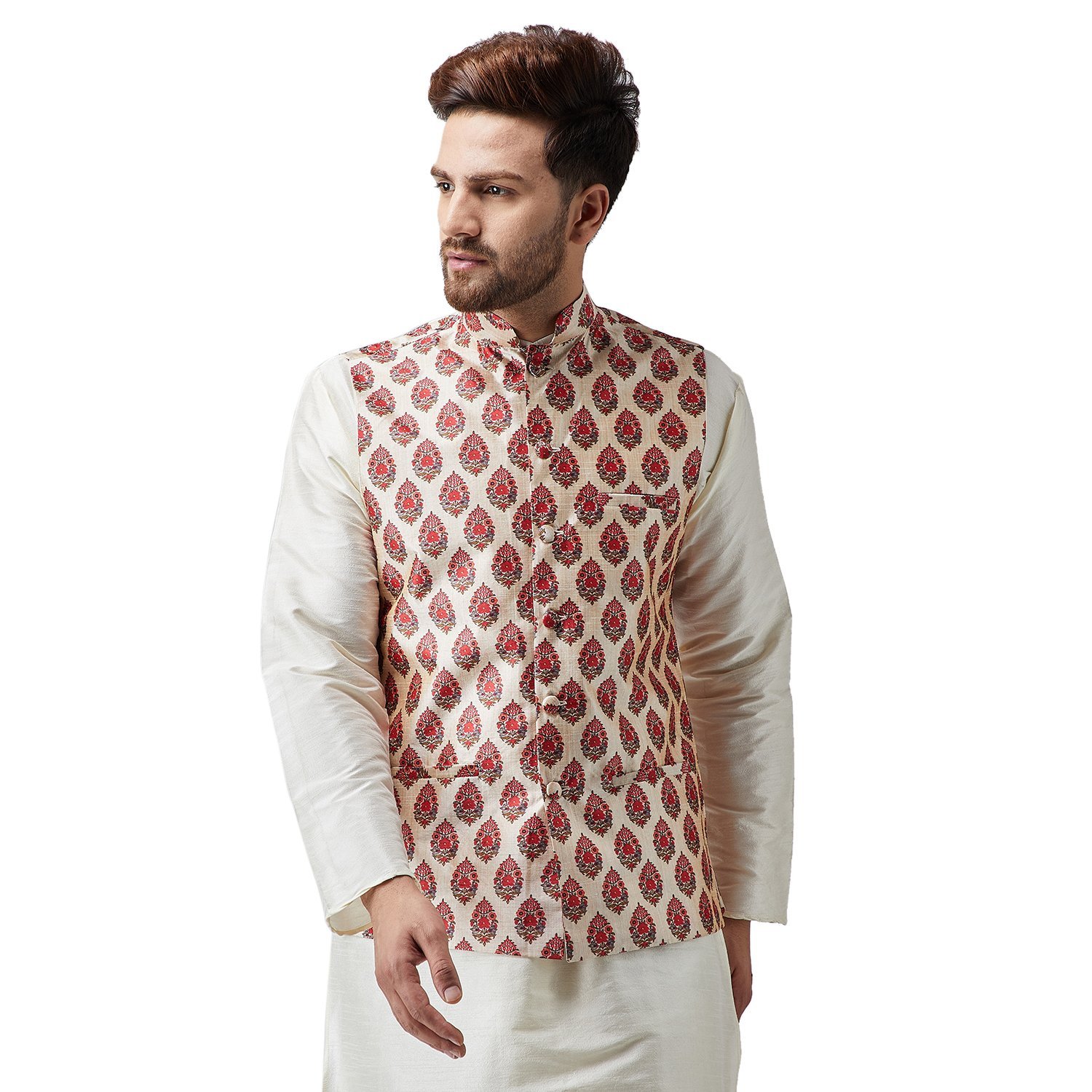 SOJANYA (Since 1958, Men's Silk Fancy Border Dhoti