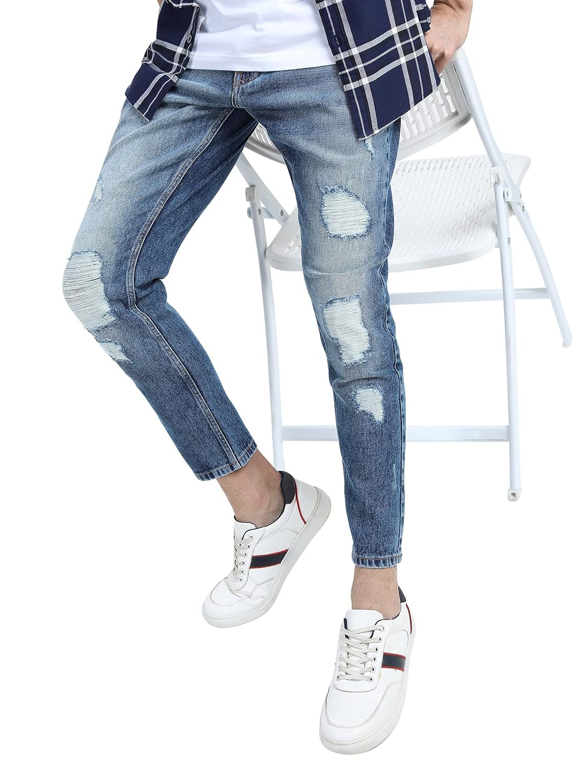 Ketch Men's Tapered Fit Mid Rise Jeans (Stretchable)