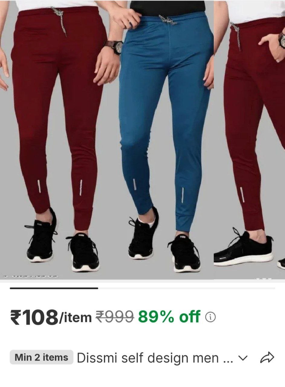 dissmi self design men maroon blue track pants