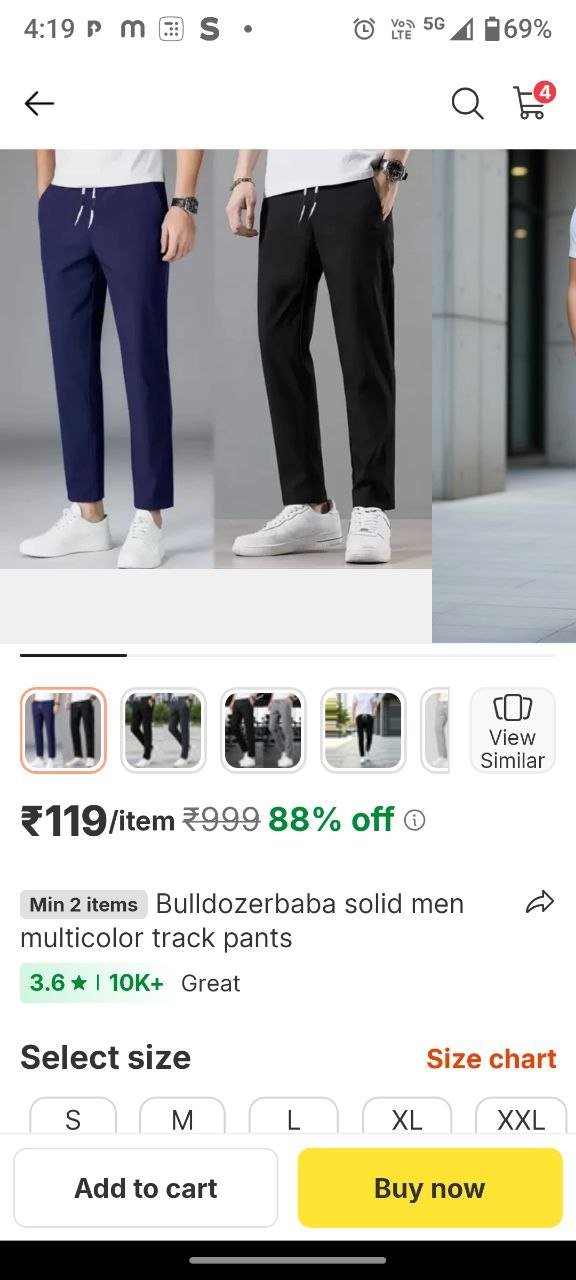 bulldozerbaba solid men multicolor track pants