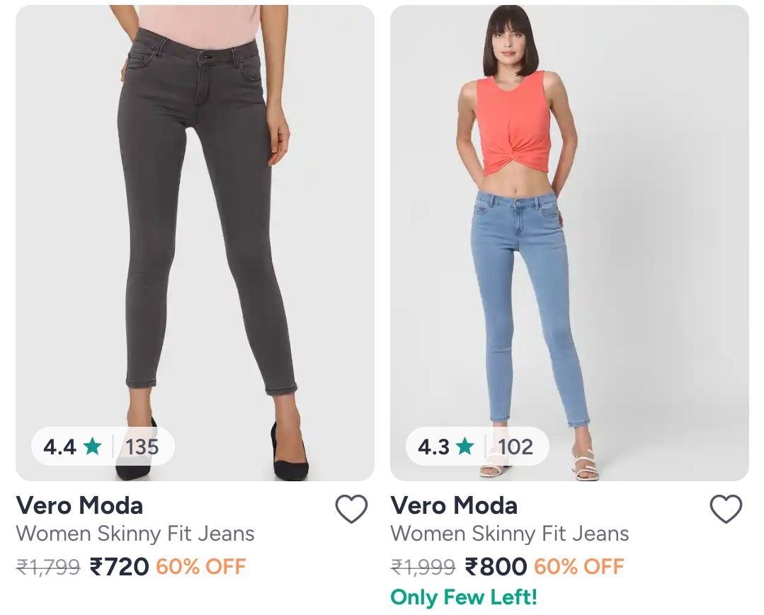 Buy Women’s Jeans Online – Slim, Straight & Wide-Leg Fits | Myntra India