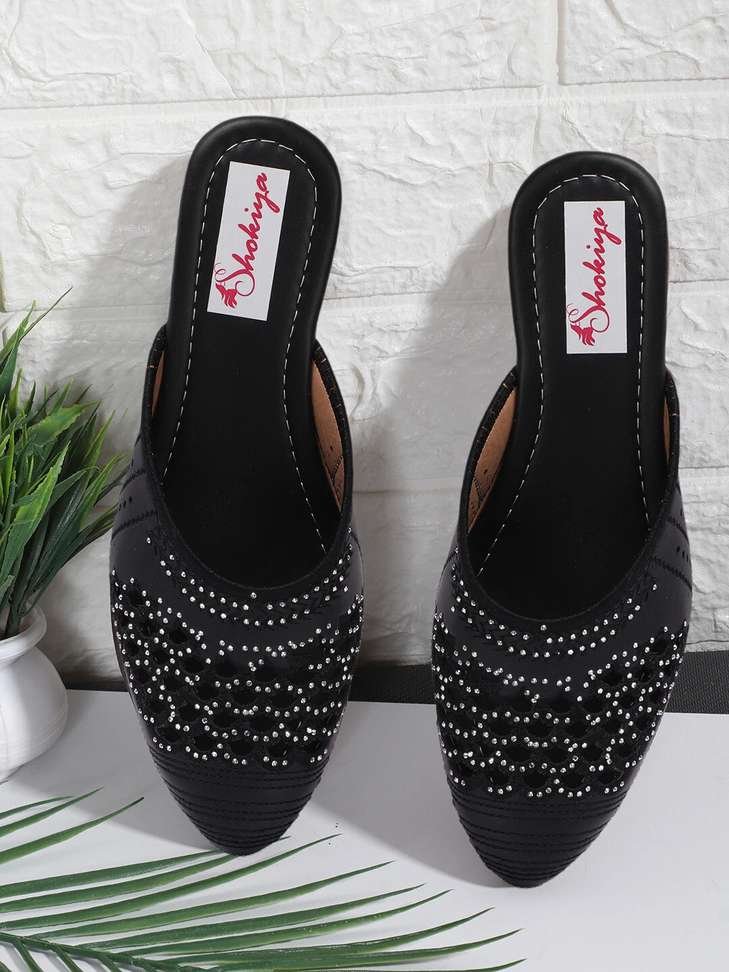 shokiya women black flats