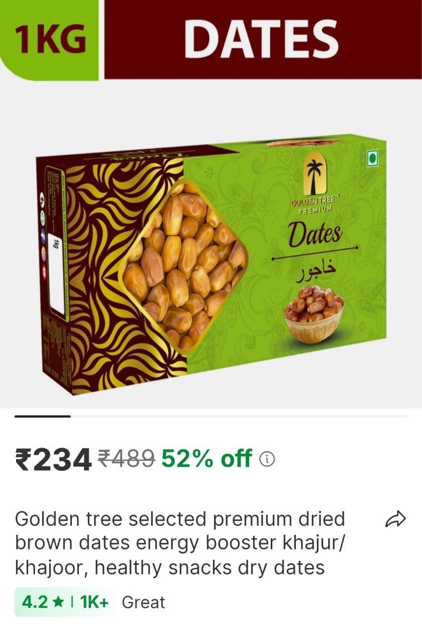 golden tree selected premium dried brown dates energy booster khajur khajoor healthy snacks dry date