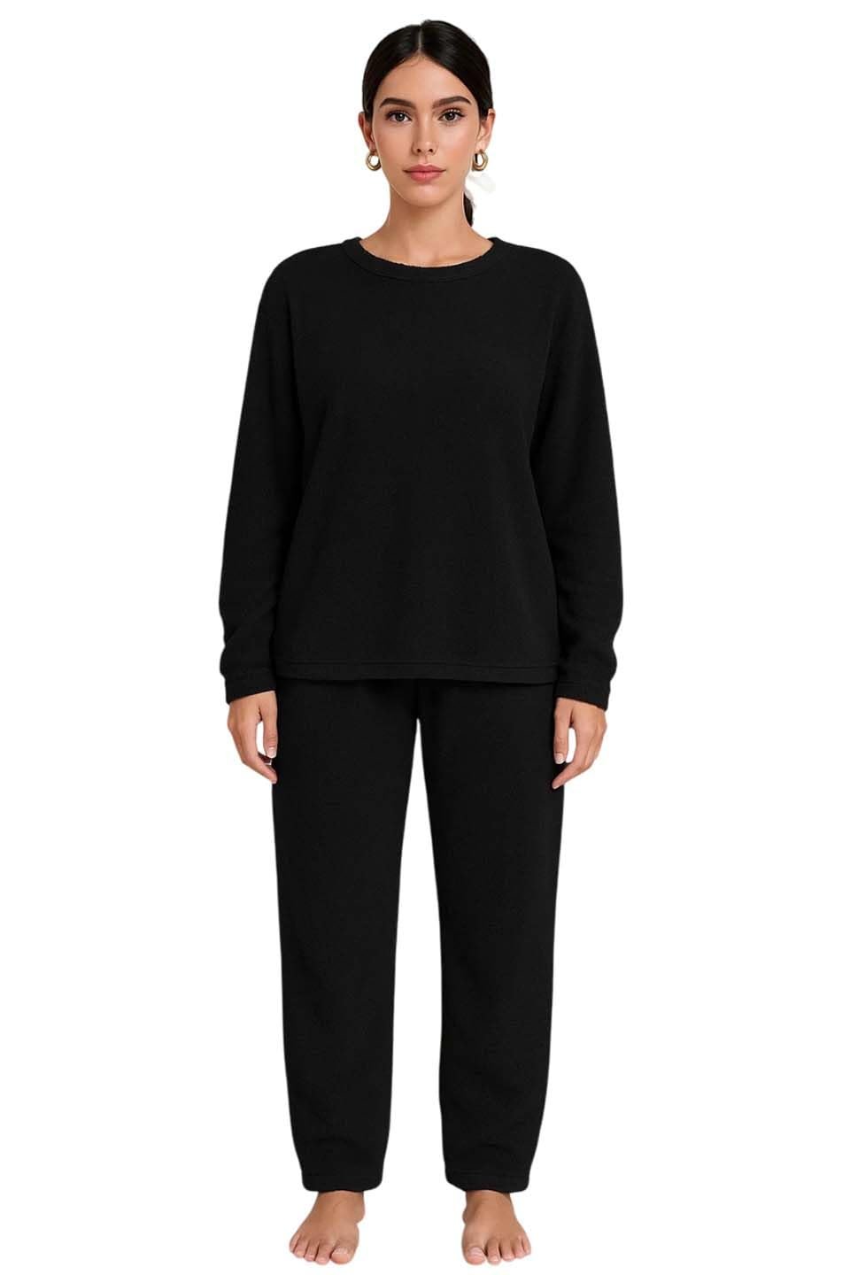 KOTTY Women’s Regular Fit Coral Fabric Winter Ensemble – Soft and Warm Wear for Chilly Days