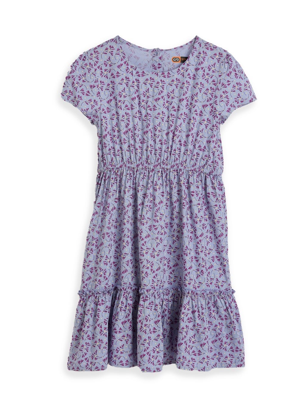 Amazon Brand - Symbol Girls Fit and Flare Printed Rayon Dress | Age 6-14 Years