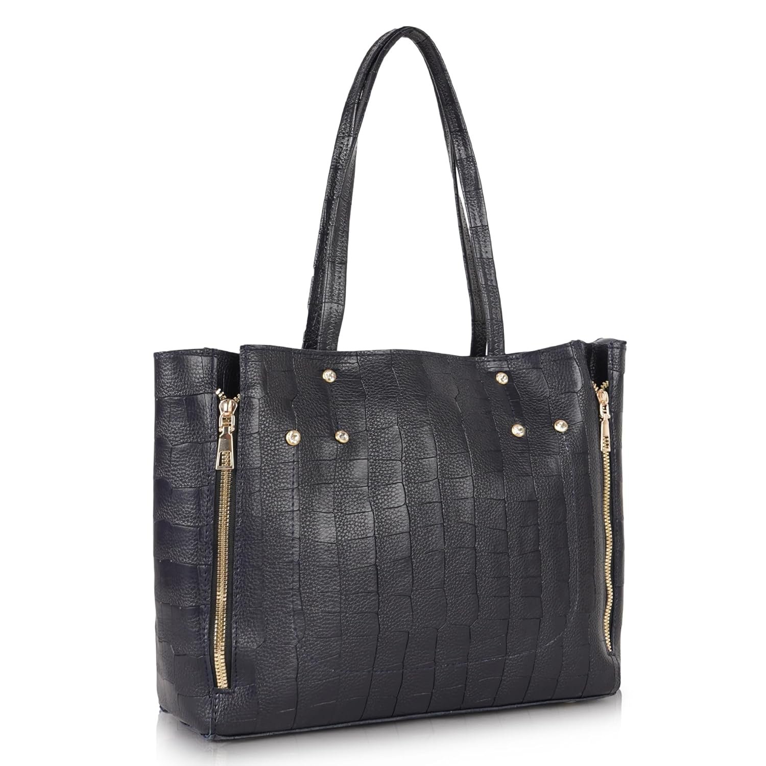 DANIEL CLARK Crocodile Pattern Tote Bag for Womens, Big Purses And Handbag Ladies Big Shoulder Bag