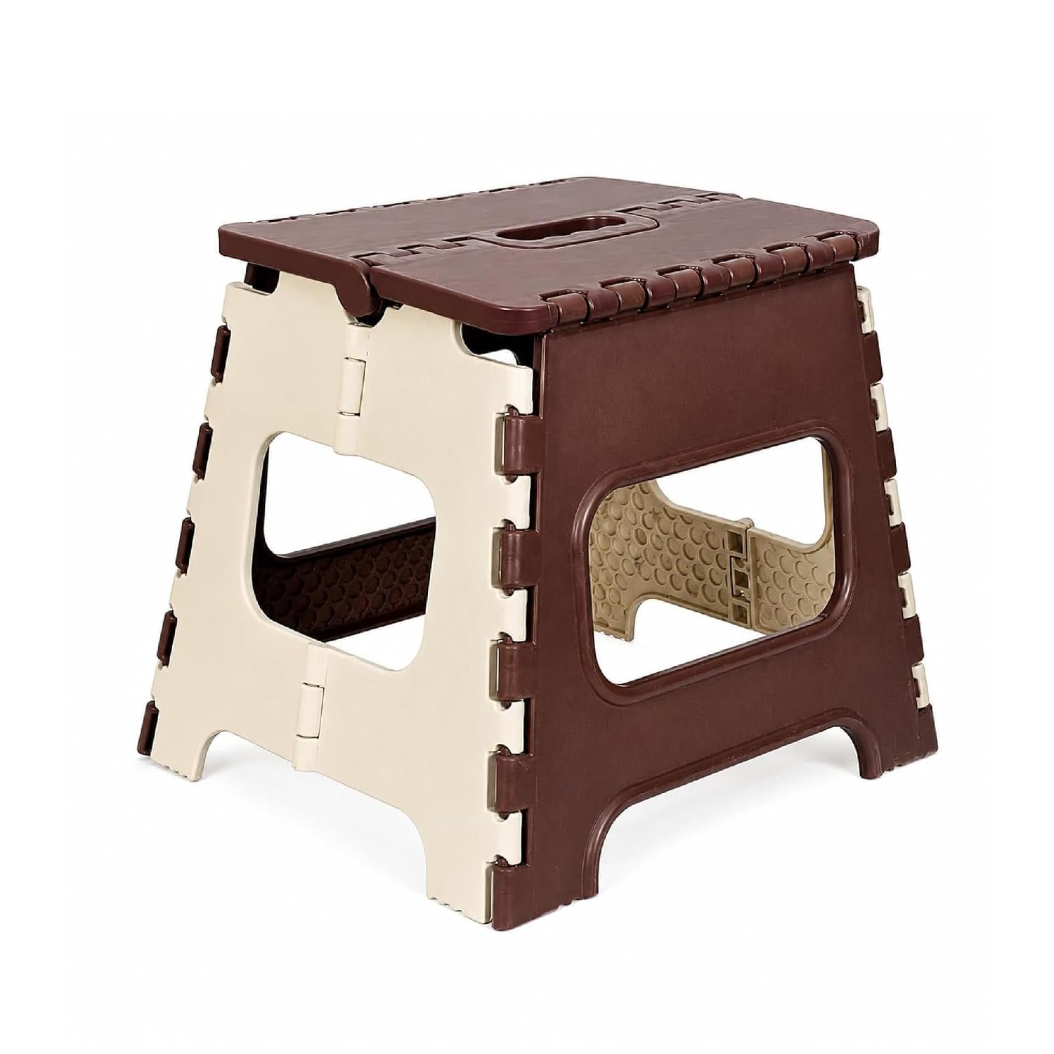 Lifelong 12 Inch Foldable Plastic Step Stool | Heavy Duty Folding Stool for Adults & Kids with Carry Handle | Anti-Skid Portable Multipurpose Sitting Stool for Kitchen, Bathroom, Home, Garden