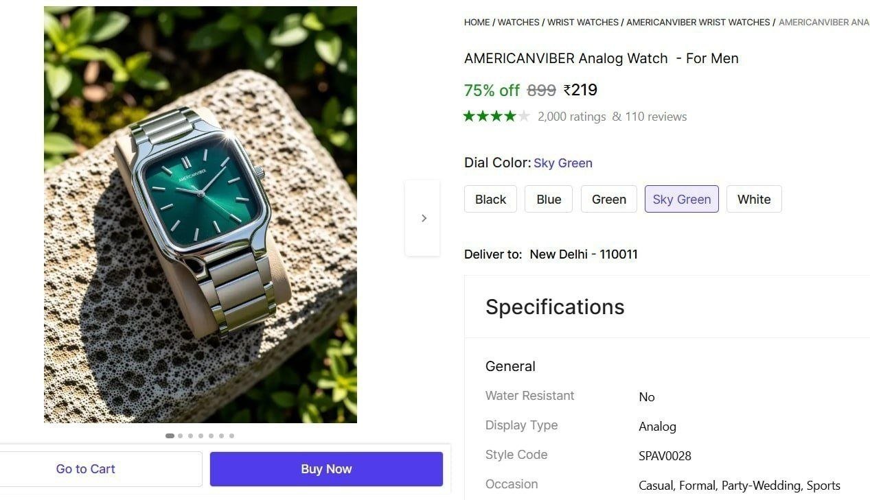 americanviber analog watch men