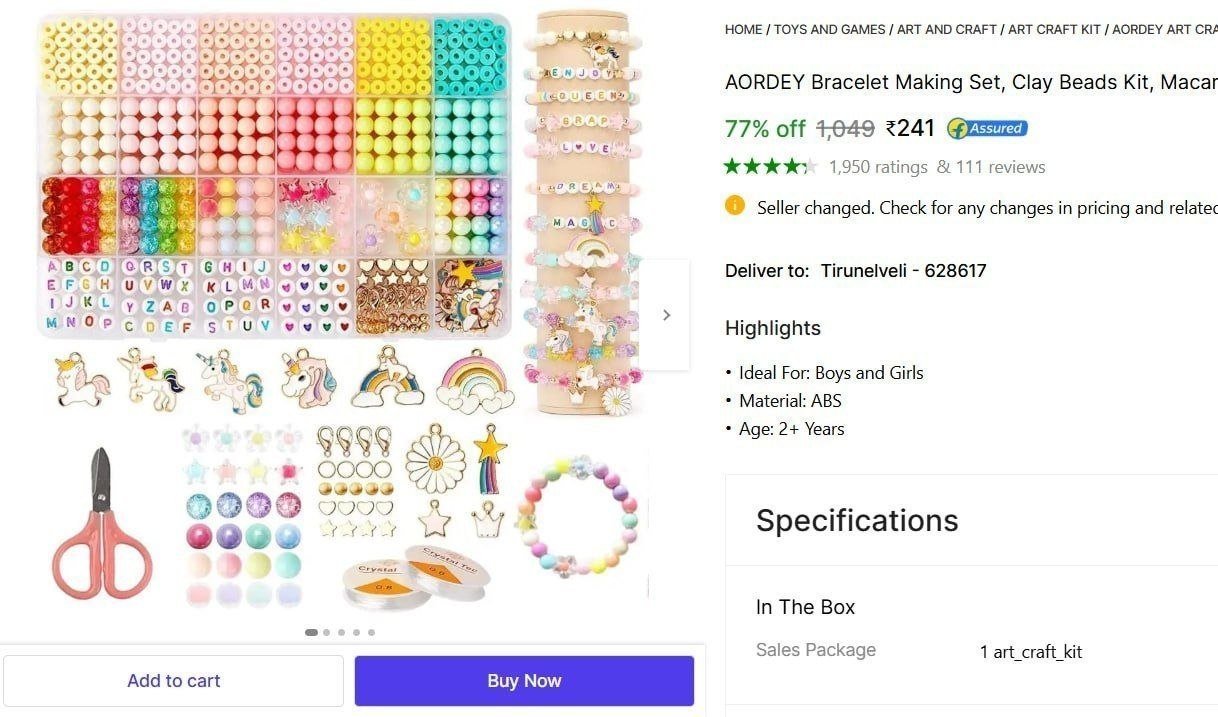 aordey bracelet making set clay beads kit macaron color kids