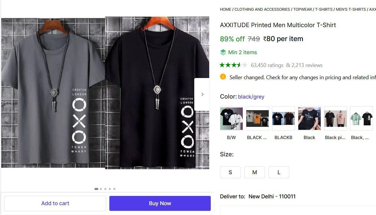 axxitude printed men multicolor t shirt